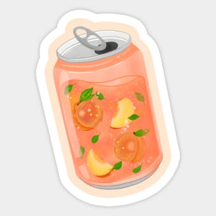 Peach Soda Drink Sticker